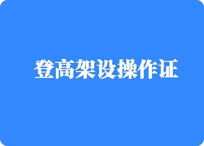 操逼穴网站登高架设操作证